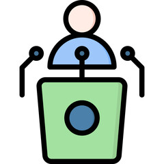 Conference Outline Color Icon