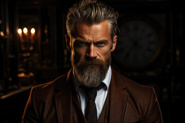 Obraz premium Handsome beard man model