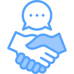 Handshake Blue Icon