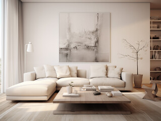 Interior design, modern interior, subtle colors, minimalism 