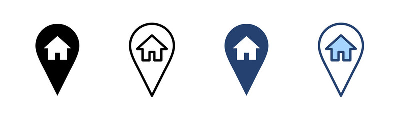 Obraz premium Address icon vector. home location sign and symbol. pinpoint