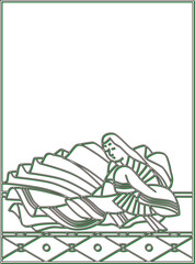 カラーシャドウ百人一首　右大将道綱母