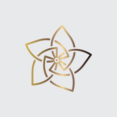 leaf or floral logo design, simple concept