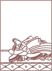 カラーシャドウ百人一首　儀同三司母