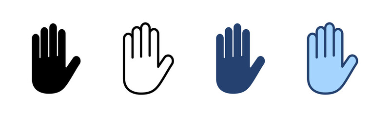 Obraz premium Hand icon vector. hand sign and symbol. palm
