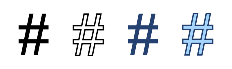 Fototapeta premium Hashtag icon vector. hashtag sign and symbol