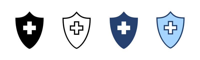 Obraz premium Health insurance icon vector. Insurance health document sign and symbol