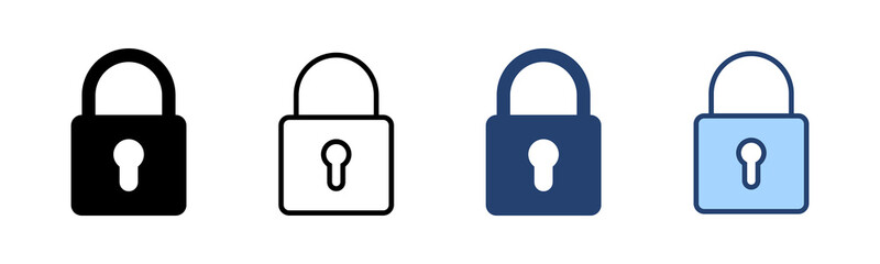 Lock icon vector. Padlock sign and symbol. Encryption icon. Security symbol