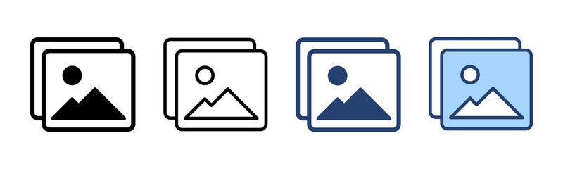 Picture icon vector. photo gallery sign and symbol. image icon