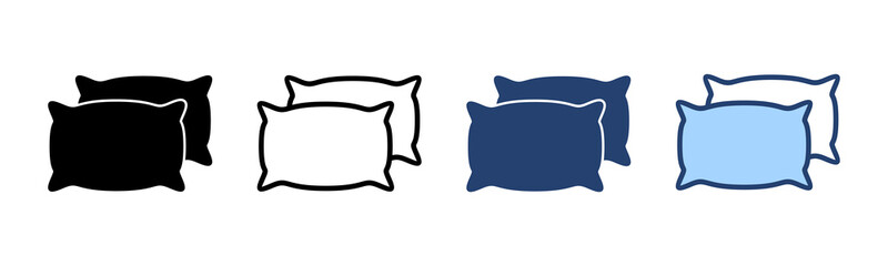 Pillow icon vector. Pillow sign and symbol. Comfortable fluffy pillow