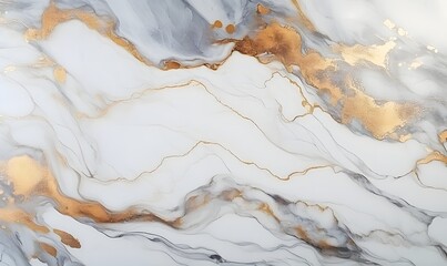 Obraz premium White marble with gold accents,Generative AI