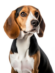 Beagle Dog Studio Shot on Clear Isolated Background, Generative AI