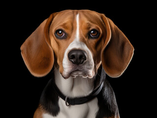 Beagle Dog Studio Shot on Clear Isolated Background, Generative AI