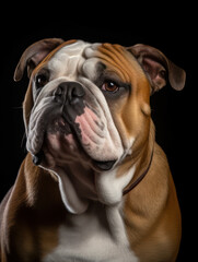 Obraz premium Bulldog Studio Shot on Clear Isolated Background, Generative AI