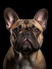 French Bulldog Studio Shot on Clear Isolated Background, Generative AI