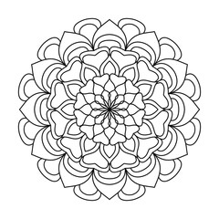 Mandala Radiant Centerpiece coloring book page