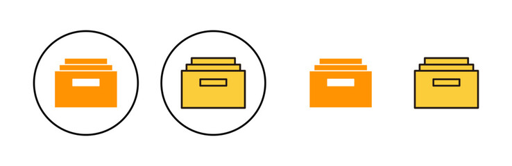 Archive folders icon set for web and mobile app. Document vector icon. Archive storage icon.