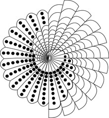 Meditative Flower Mandala coloring book page