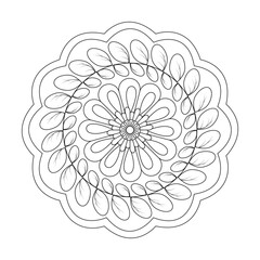 Mandala Sacred Geometry coloring book page