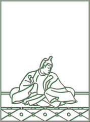 カラーシャドウ百人一首　後京極摂政前太政大臣