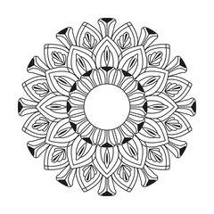 Cosmic Harmony mandala coloring book page