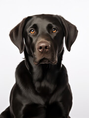 Labrador Retriever Dog Studio Shot on Clear Isolated Background, Generative AI