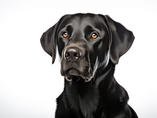Fototapeta premium Labrador Retriever Dog Studio Shot on Clear Isolated Background, Generative AI