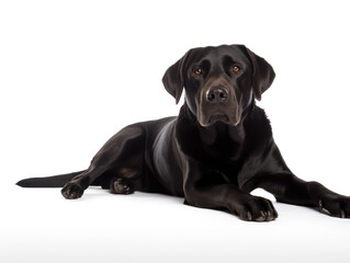 Labrador Retriever Dog Studio Shot on Clear Isolated Background, Generative AI