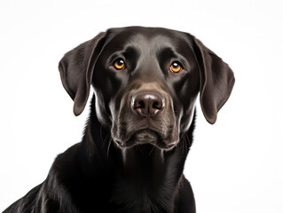 Fototapeta premium Labrador Retriever Dog Studio Shot on Clear Isolated Background, Generative AI