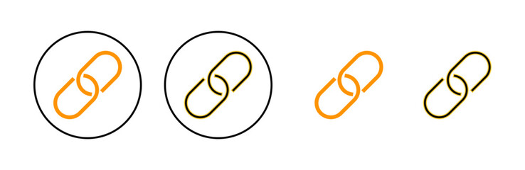 Link icon set for web and mobile app. Hyperlink chain sign and symbol - obrazy, fototapety, plakaty