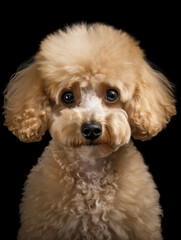 Poodle Dog Studio Shot on Clear Isolated Background, Generative AI