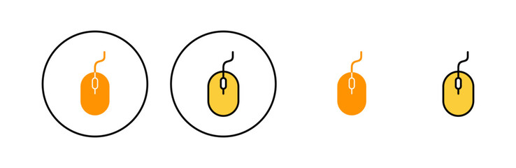 Mouse icon set for web and mobile app. click sign and symbol. pointer icon vector.