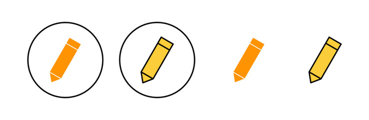 Pencil icon set for web and mobile app. pen sign and symbol. edit icon vector