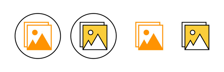 Picture icon set for web and mobile app. photo gallery sign and symbol. image icon