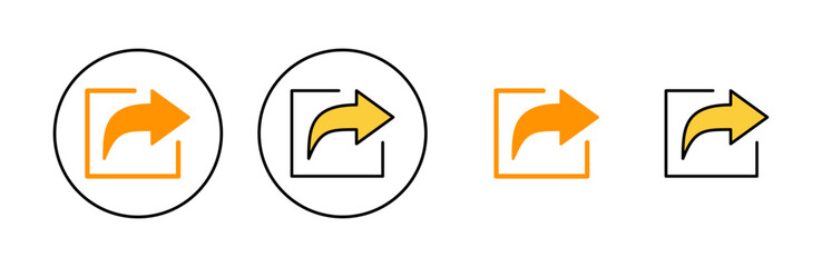 Share icon set for web and mobile app. Sharing sign and symbol