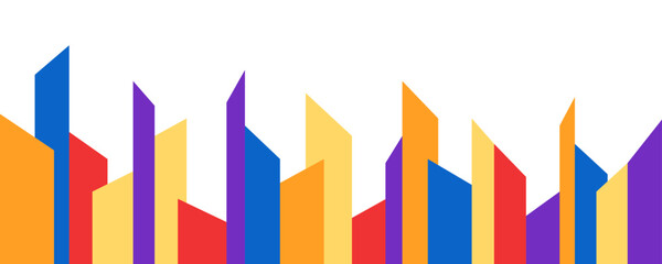 Line shape abstract banner frame colorful business concept background illustration