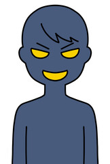 悪人のシルエット