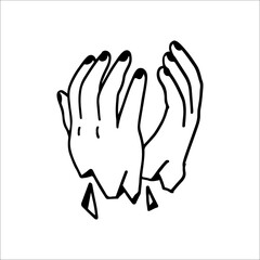 broken hand vector illustration concept