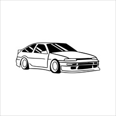 vector illustration of car outline