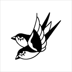 vector illustration of two-headed bird concept