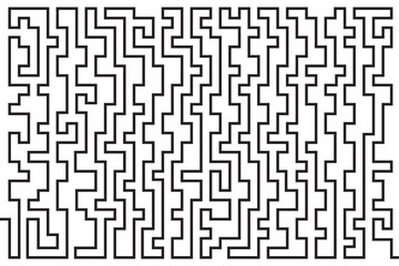 Abstract of background vector. Design labyrinth of line black on white background. Design print for illustration, textile, puzzle, magazine, cover, card, background, wallpaper. Set 7A