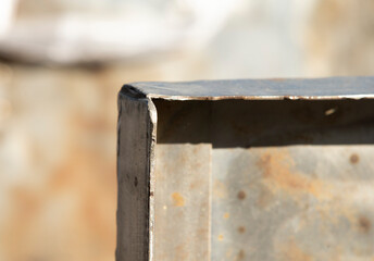 close up of steel rod in construction site