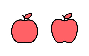 Apple icon set illustration. Apple sign and symbols for web design.
