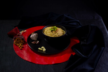 Hummus de garbanzo (Food Styling)