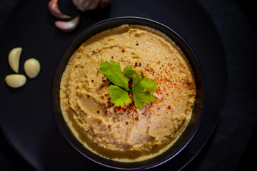 Hummus de garbanzo (Food Styling)