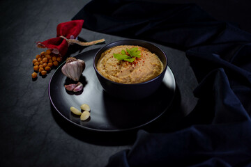 Hummus de garbanzo (Food Styling)