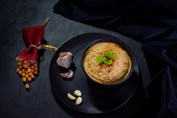 Hummus de garbanzo (Food Styling)