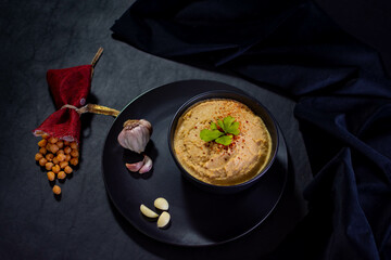 Hummus de garbanzo (Food Styling)