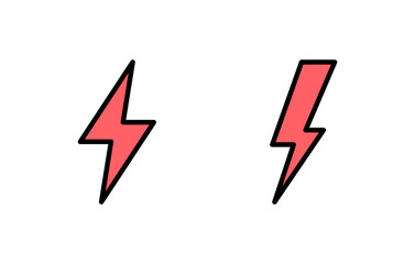 Lightning icon set illustration. electric sign and symbol. power icon. energy sign