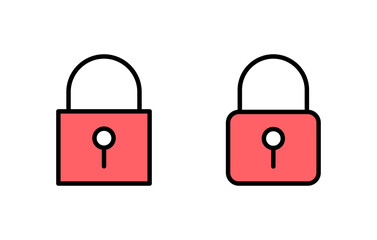 Lock icon set illustration. Padlock sign and symbol. Encryption icon. Security symbol